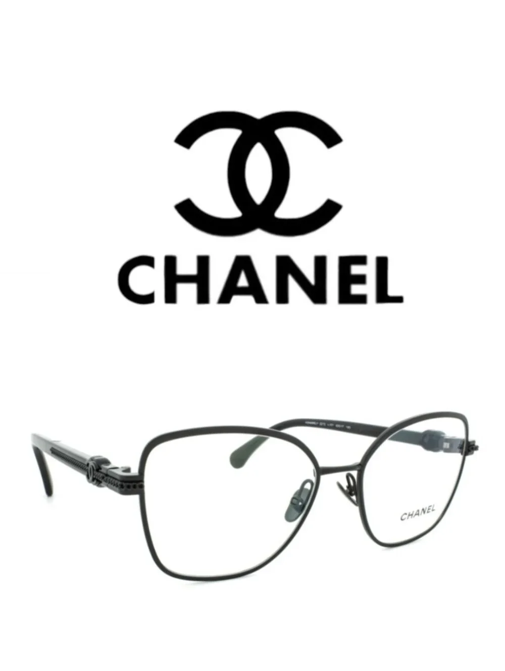 BNIB! Chanel Butterfly Eyeglasses SO Black CC Metal COMES WITH COA MSRP$700